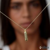 Eternity Bar Name Necklace [18K Gold Plated]