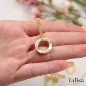 Helena Circle Name Necklace - Classic Chain [18K Gold Plated]