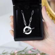 Family Anchor Link Chain Name Necklace [Sterling Silver]