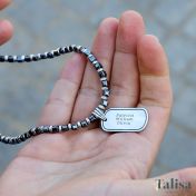  Vaters Dog Tag Kette mit Gravur – Sterlingsilber