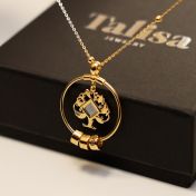 Family Tree Name Necklace With Nano Bible [18K Gold Vermeil]