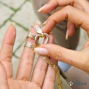 Collier Maille Liens du Cœur avec Prénoms [Plaqué Or 18ct] 