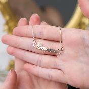 Heart's Signature Name Necklace [18K Gold Vermeil]