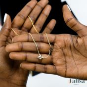 Helena Kette mit Initialen [750er Gold Vermeil] 