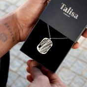 Classic Map Tag Necklace - Sterling Silver