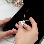 Precious Spot Map Silhouette Necklace [14 Karat Gold]