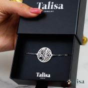 Memories Circle Map Bracelet [Sterling Silver]