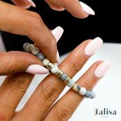 Picasso Jasper Women Name Bracelet [10 Karat Gold]