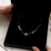 Star of David Signature Name Necklace [18K Gold Plated]
