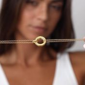 Verbonden Naam Ketting [18K Goud Verguld]