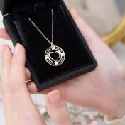 Treues Herz Namenskette [750er Gold Vermeil]