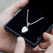 Kriegers Schild Herrenkette mit Gravur - Sterlingsilber