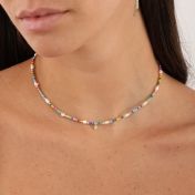 Colorful Pearl Diamond Necklace [14 Karat Gold]