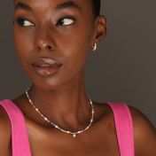 Colorful Pearl Diamond Necklace [14 Karat Gold]