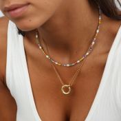 Verbonden Naam Ketting [18K Goud Verguld]