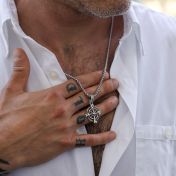 Collier Boussole Étoilée avec Prénoms pour Homme [Argent 925]