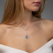 Personalisierte Kompass Halskette mit Nano Bibel [Sterlingsilber]