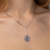 Personalisierte Kompass Halskette mit Nano Bibel [Sterlingsilber]