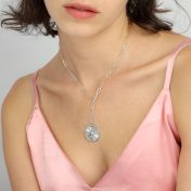 Kompass Medaillon Kette mit Gravur [Sterlingsilber]