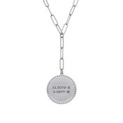 Collier Médaillon Boussole avec Coordonnées [Argent 925] 