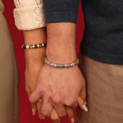 Pulsera con Brújula para Hombres con Piedras de Jaspe Picasso