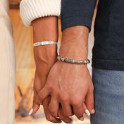 Pulsera con Brújula para Hombres con Piedras de Jaspe Picasso