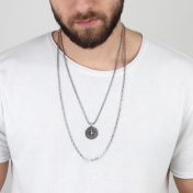 Cadena Clásica de Eslabones Cuadrados para Hombre