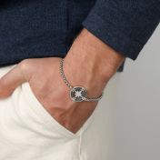 Der echte Norden Kompass Armband mit Gravur - Venezianerkette