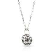 Compass Initials Diamond Necklace [Sterling Silver]
