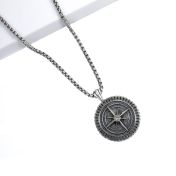 Collier Boussole avec Coordonnées - Argent 925