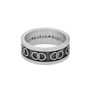 Infinite Connection Engraved Ring for Men - Sterling Silver