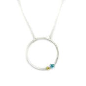 Moedersliefde Geboortesteen Ketting [Sterling Zilver]