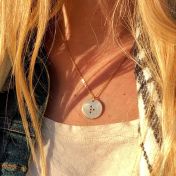 Collier Braille Initiale Classique Pendentif Rond [Plaqué Or]