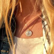 Classic Round Initial Braille Necklace