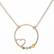 A Mother's Heart Necklace [Rose Gold Plated]