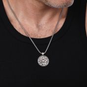 Collier Homme Puissance Cosmique Avec Prénom - Argent 925