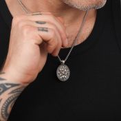 Collier Homme Puissance Cosmique Avec Prénom - Argent 925