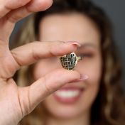 Anello con Mappa Silhouette Legami di Cuore [Placcato Oro 18K]