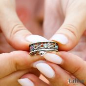 Bague Amour Infini avec Pierres de Naissance [Argent 925]