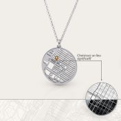 Collier Carte Cercle des Souvenirs [Argent 925]