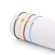 Crystal Cross Bracelet [18K Gold Plated]