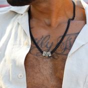 Cross Dark Cuban Link Chain With Names [18K Gold Plated] - 6mm