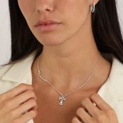 Cross Signature Name Necklace [Sterling Silver]