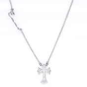 Cross Signature Name Necklace [Sterling Silver]