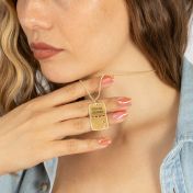 Personalisierte Kette mit Kreuz [750er vergoldet]