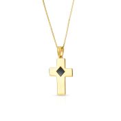 Cross Necklace with Nano Bible [18K Gold Plated]