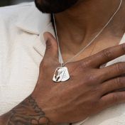 Crucifix Tag Men Name Necklace [Silver]