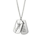 Crucifix Tag Men Name Necklace [Silver]