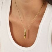 Talisa Bar Crystal Necklace [18K Gold Plated]