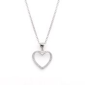 Crystal Heart Necklace [Sterling Silver]